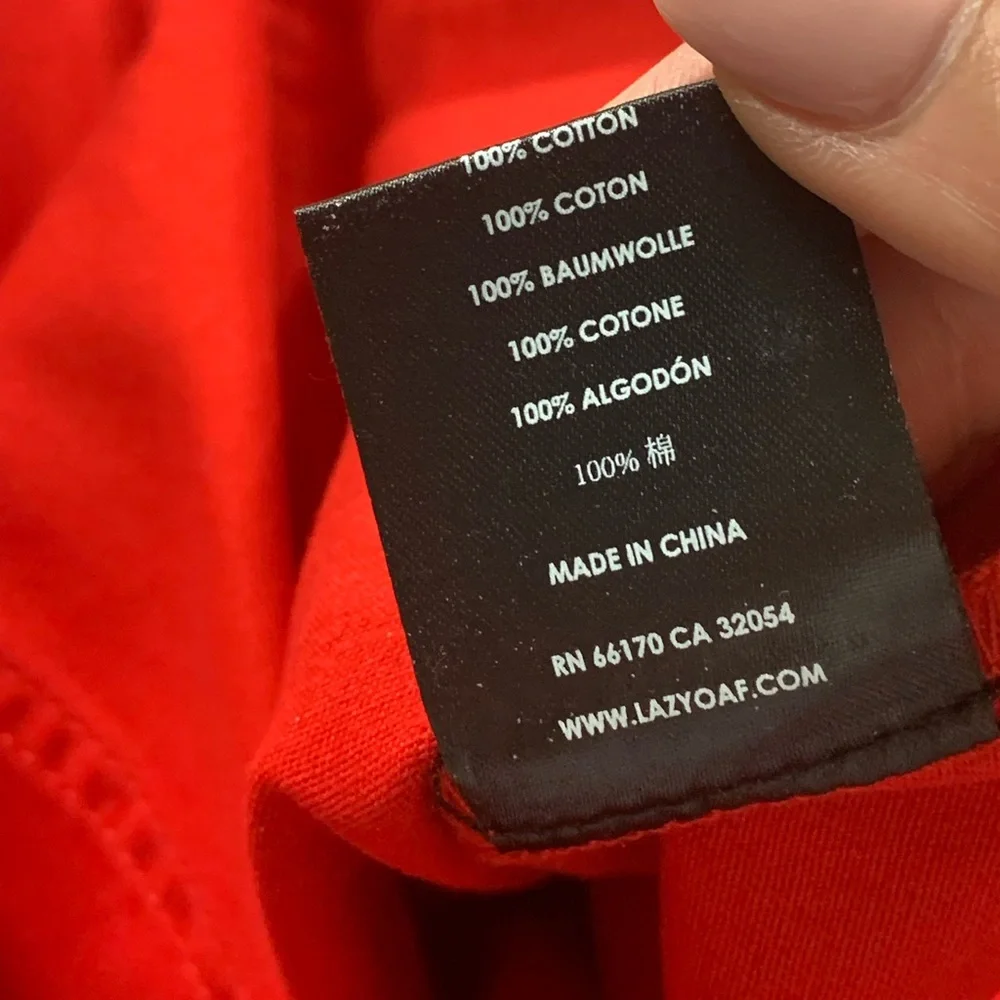 Lazy Oaf Checkered Buckle-Strap Pinafore Red Mini Dress - Picture 11 of 15